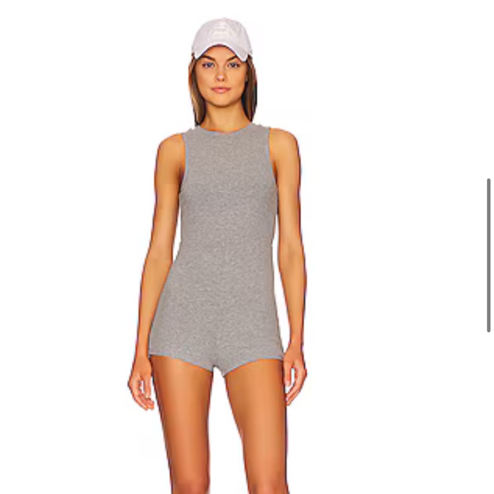 Revolve Ribbed Romper - image 1
